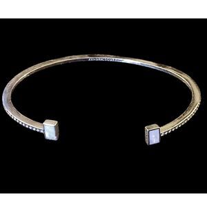 Kendra Scott Retired Rose Gold Tone Opal Open Cuff Bracelet